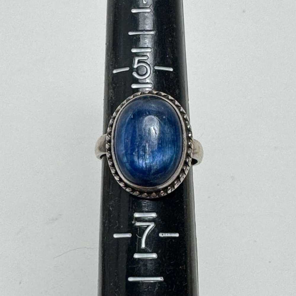 Vintage Sz 6 Blue Kyanite Marked 925 Sterling Sil… - image 5
