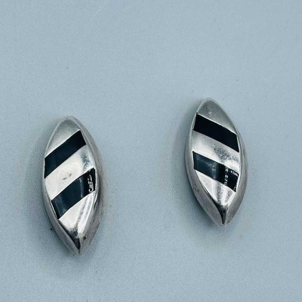 Mexico handmade  Sterling silver and black onyx c… - image 12
