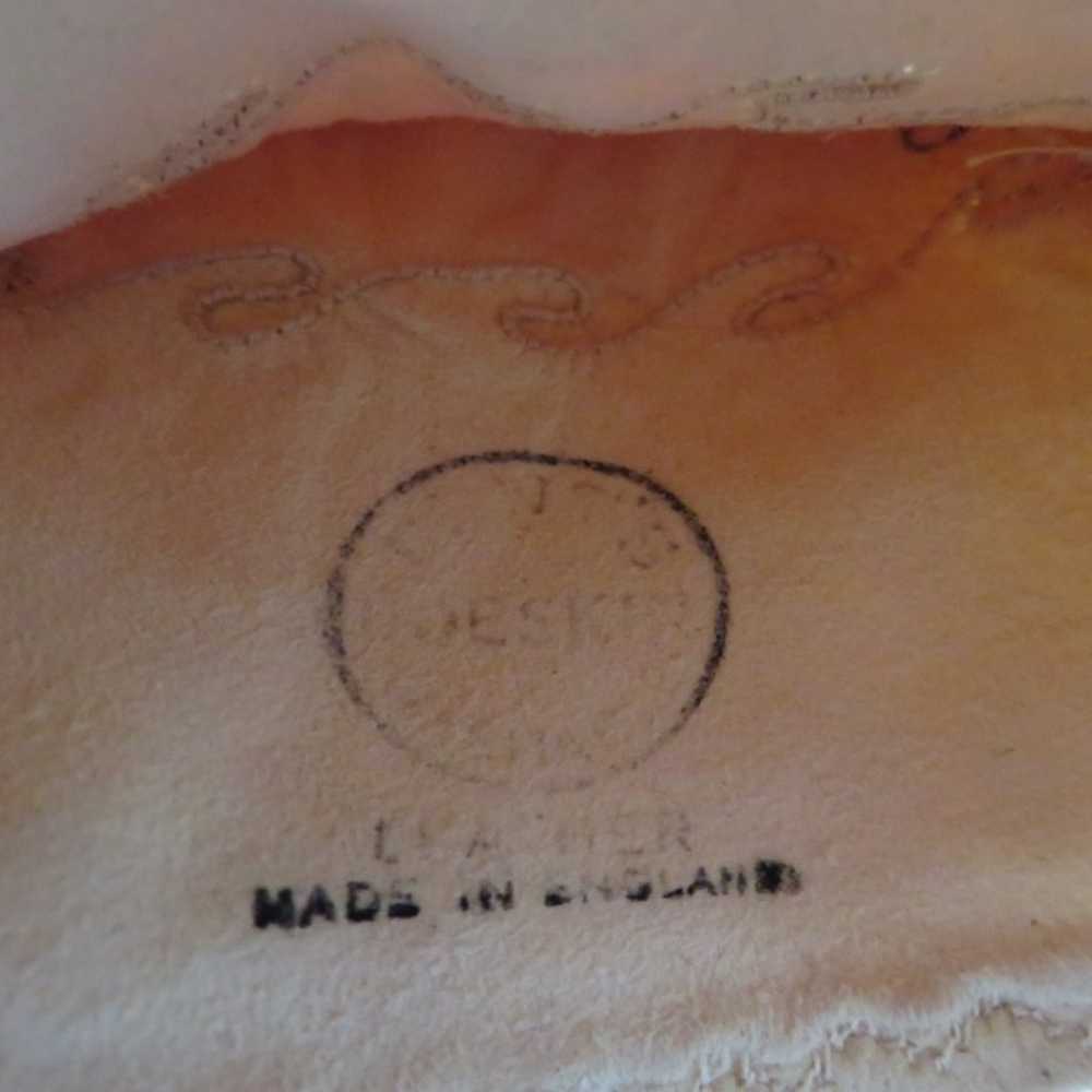 Vintage Dents English Leather Doeskin Gloves Size… - image 7