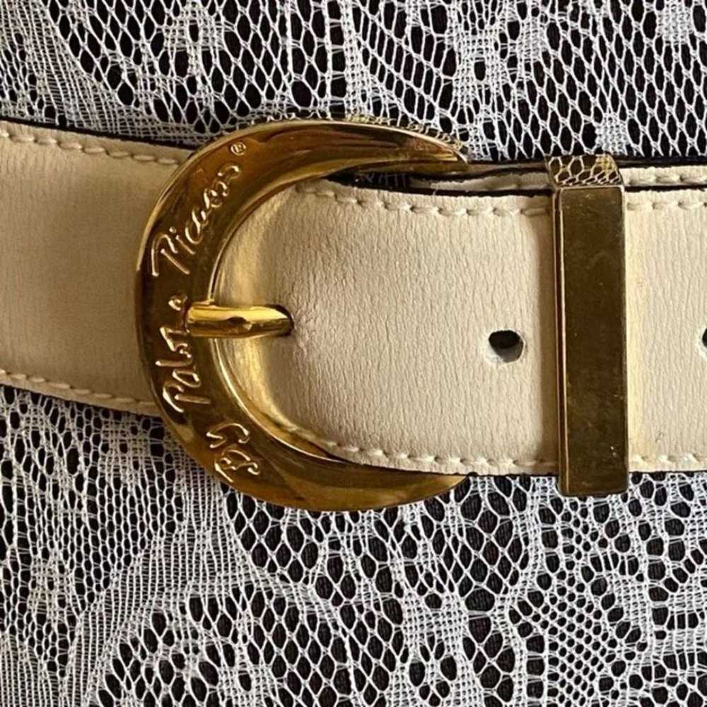 Vintage 90s Paloma Picasso Genuine Leather Belt C… - image 4