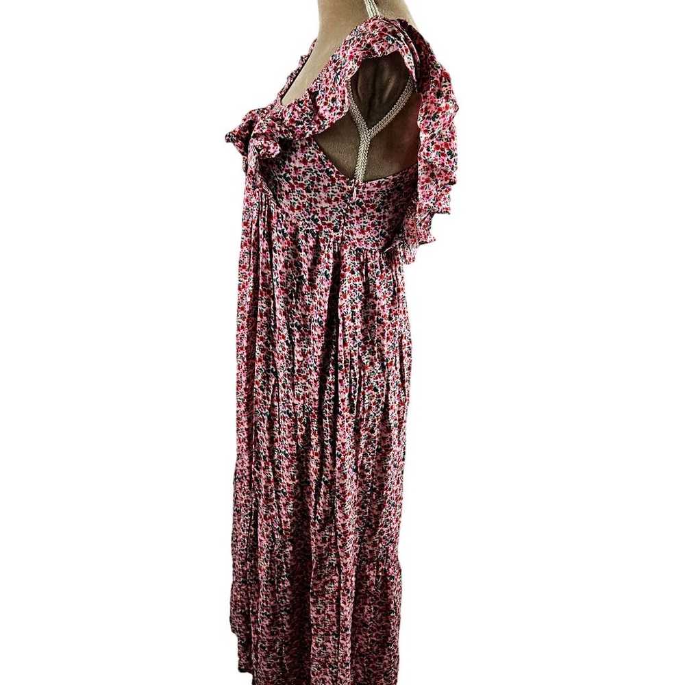 ZARA Womens Sz Small Midi Dress Ditzy Floral Flut… - image 6