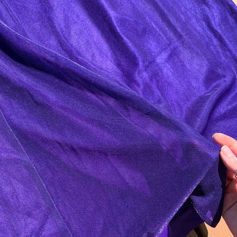 90’s Metallic Purple Sequin Maxi Formal Dress - image 3