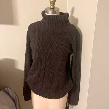 Y2K Cable Knit Turtleneck Sweater