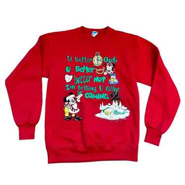 Vintage Disney Christmas Sweater Crewneck Sweatshi