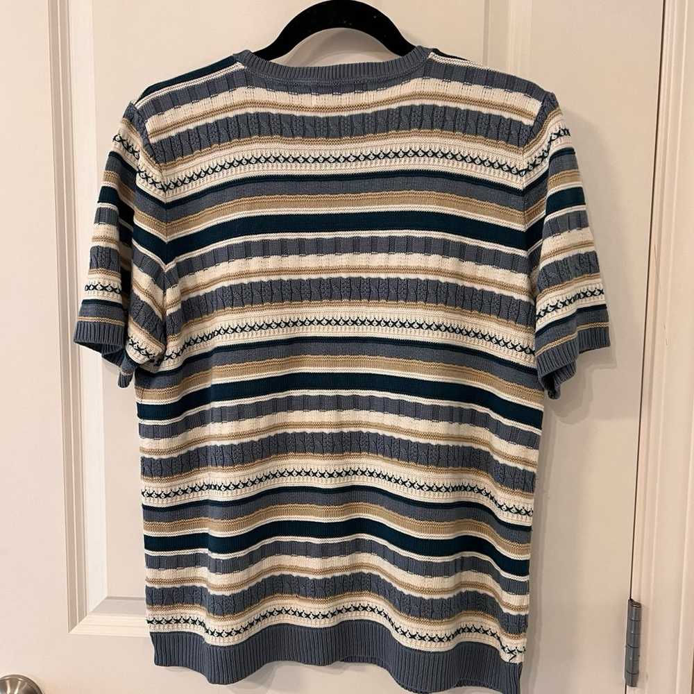 VTG Alfred Dunner Short Sleeve Sweater Shirt Blue… - image 4