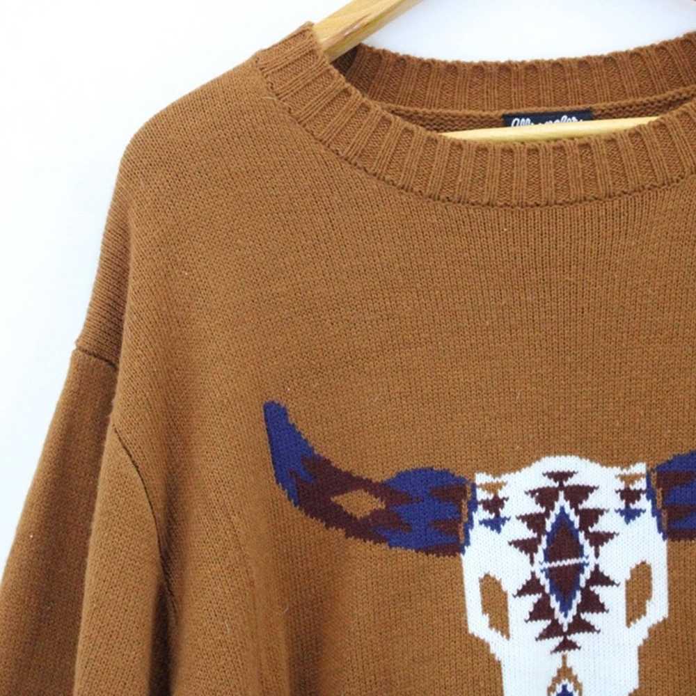 Wrangler Retro Sweater Womens Brown Pullover Knit… - image 3