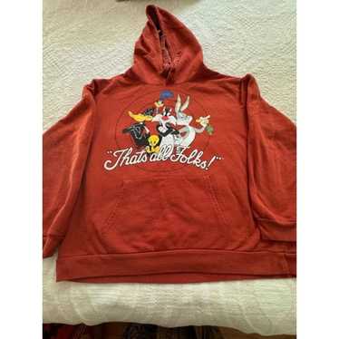 Vintage Looney Tunes sweatshirt/hoodie Red size 3x