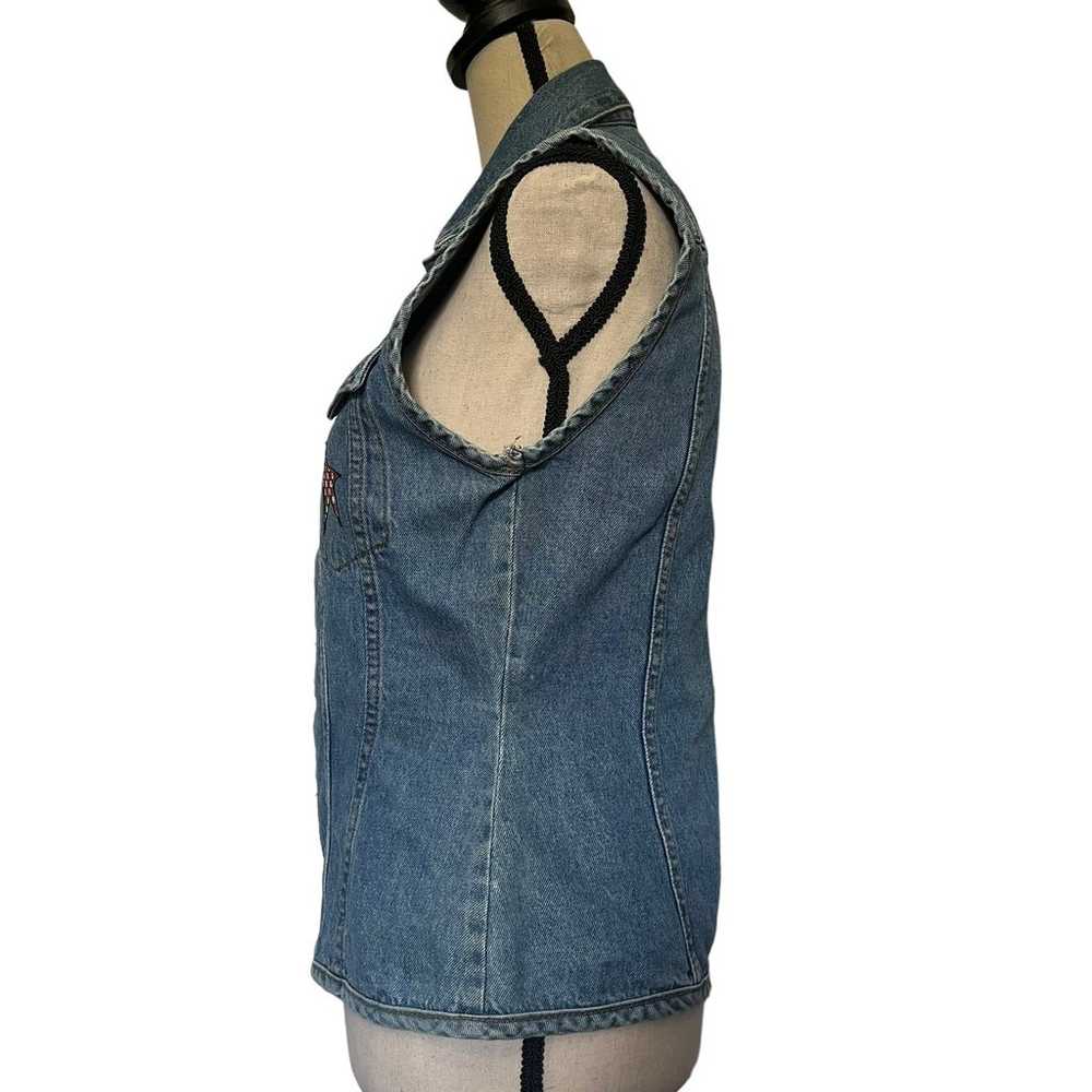VINTAGE COUNTY SEAT Customized Denim Womens Vest … - image 4
