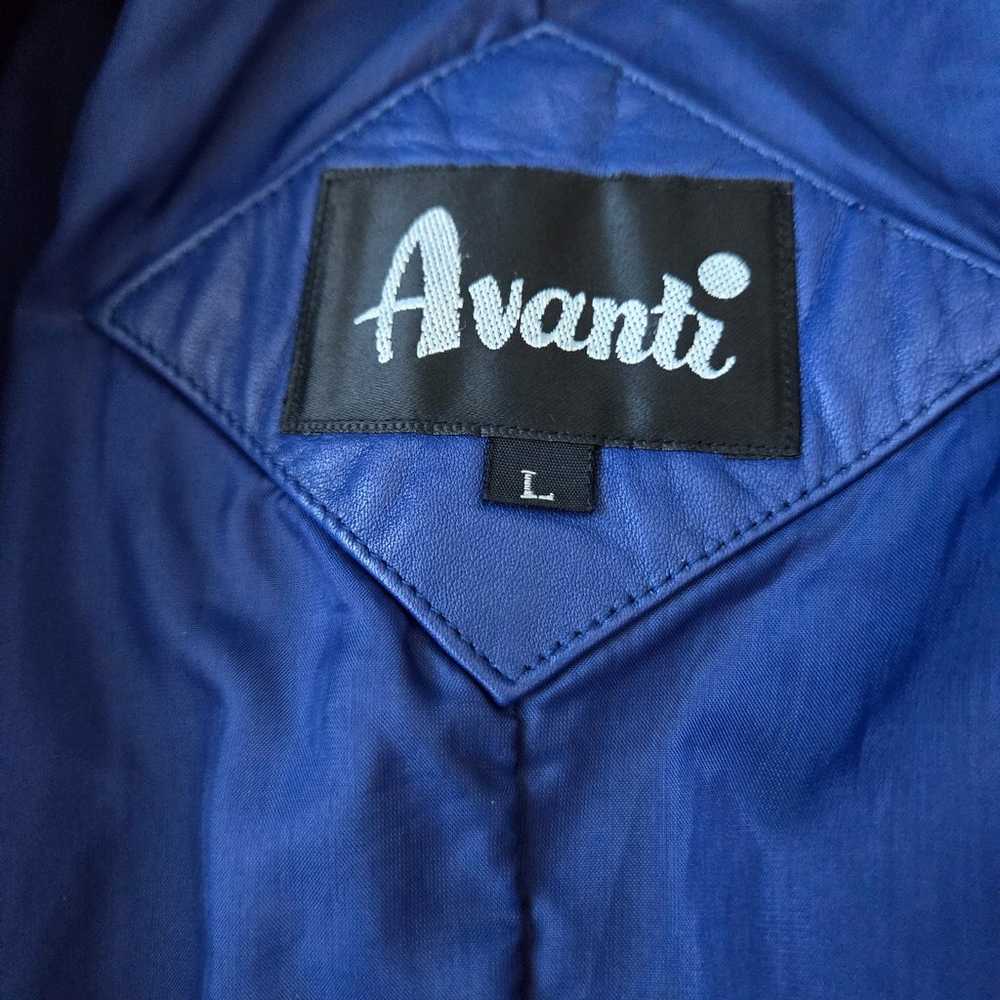 Vintage 80s 90s Y2K Avanti Blue Genuine Leather J… - image 8