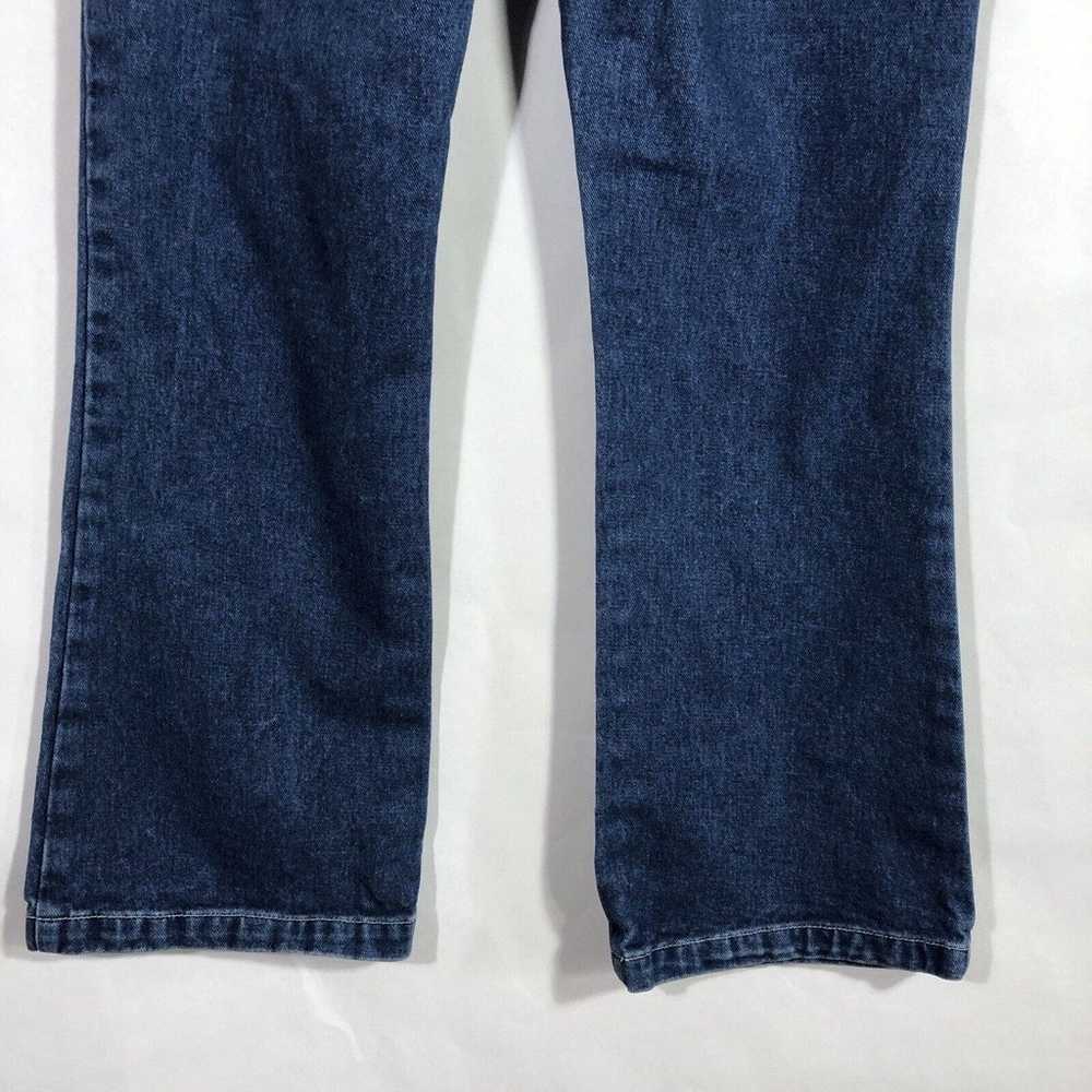 Vintage Flower Cut Out Flare Blue Jeans Y2K No Bo… - image 7