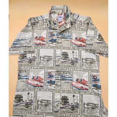 Reyn Spooner Reverse Print 1/4 Button Down Shirt … - image 1