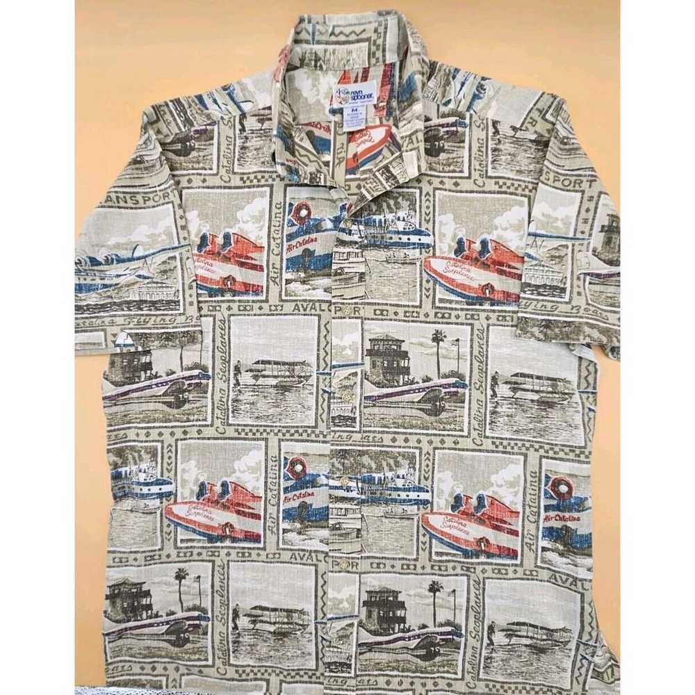 Reyn Spooner Reverse Print 1/4 Button Down Shirt … - image 2