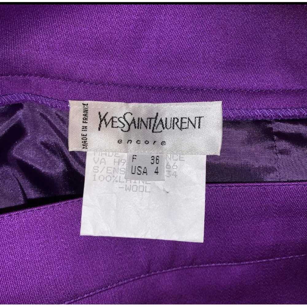 Yves Saint Laurent Wool mid-length skirt - image 2