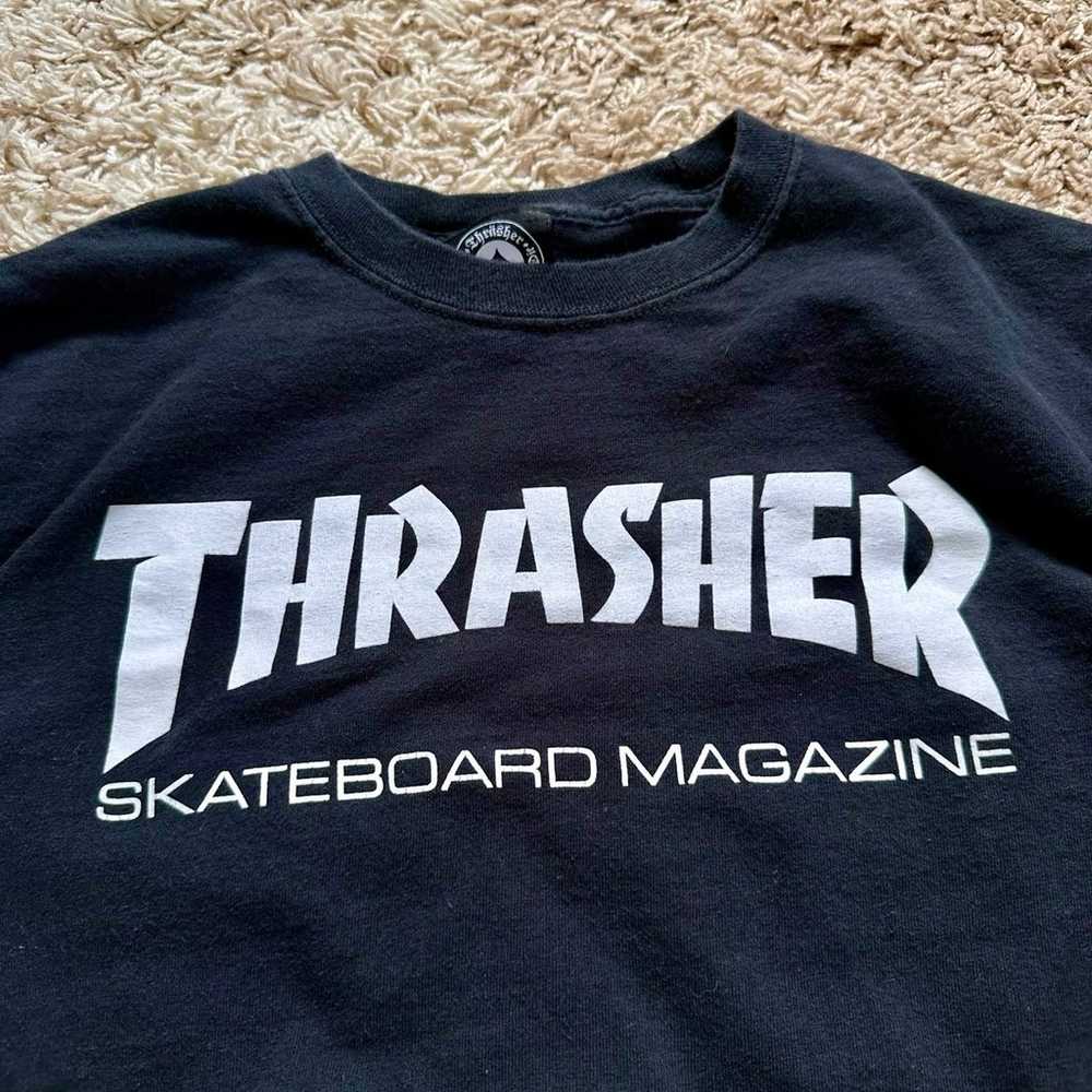 OG Thrasher Skateboard Magazine Long Sleeve Tee B… - image 2