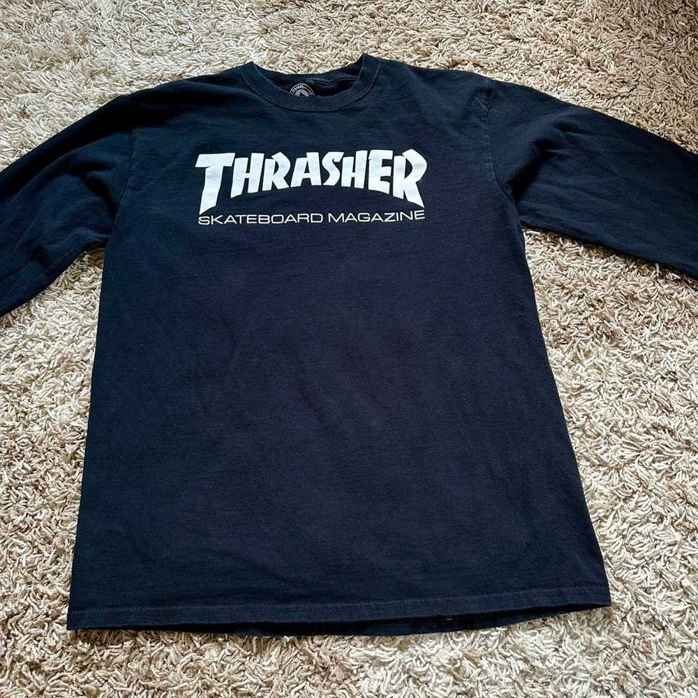 OG Thrasher Skateboard Magazine Long Sleeve Tee B… - image 3