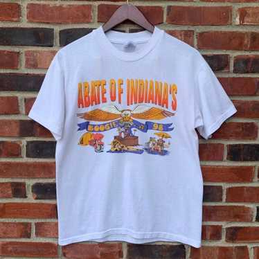 Vintage 1998 Abate of Indiana Biker Fest T-Shirt - image 1