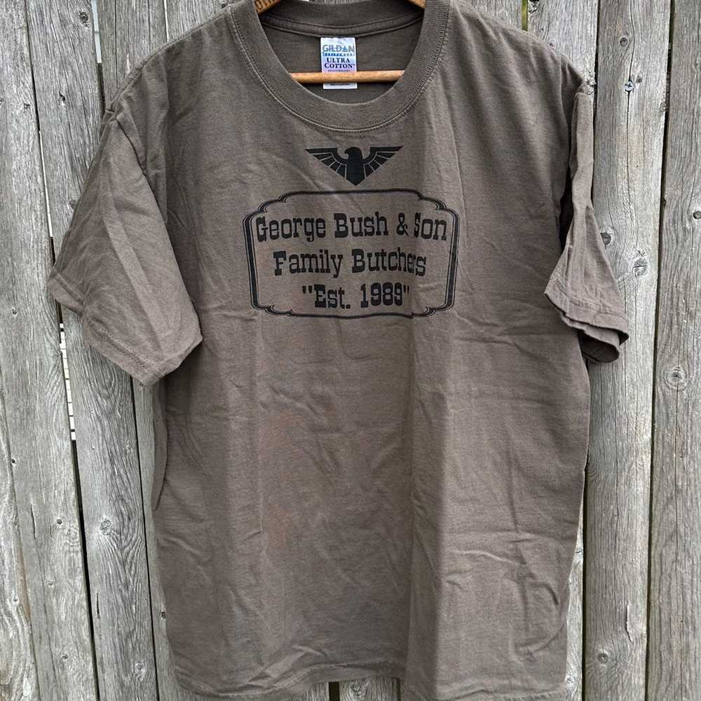 VTG GEORGE BUSH & SON Family Butcher TEE MENS L P… - image 1