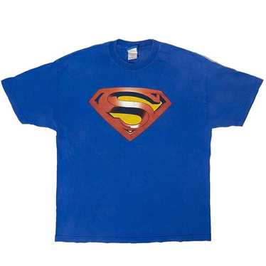 Vintage DC Comics Classic Superman Logo Blue Grap… - image 1