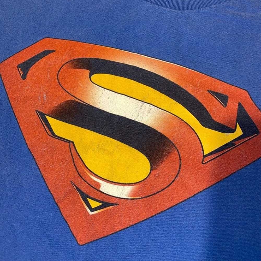 Vintage DC Comics Classic Superman Logo Blue Grap… - image 3