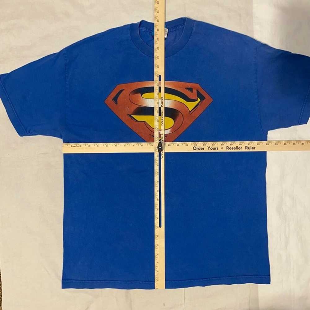 Vintage DC Comics Classic Superman Logo Blue Grap… - image 4