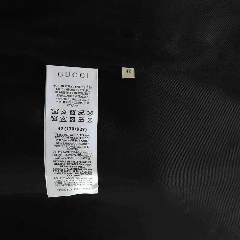 GUCCI Women's Horsebit Stand Collar Peacoat Wool … - image 5