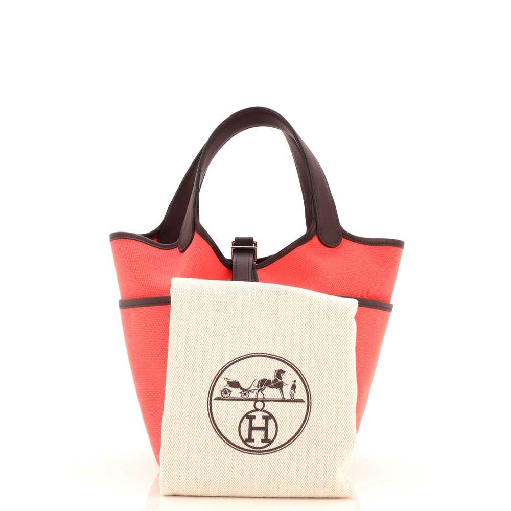 Hermes Cargo Picotin Lock Bag Canvas and Swift PM - image 2