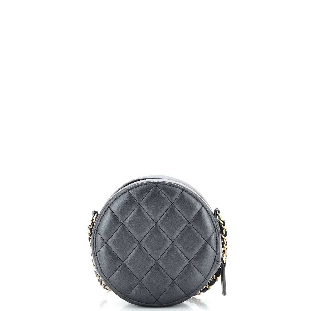 CHANEL Pearl Strap Round Clutch with Chain Quilte… - image 4