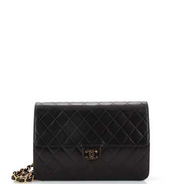 CHANEL Vintage Clutch with Chain Quilted Leather M
