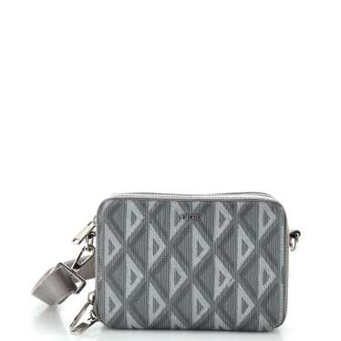 Christian Dior Double Zip Crossbody Pouch CD Diamo