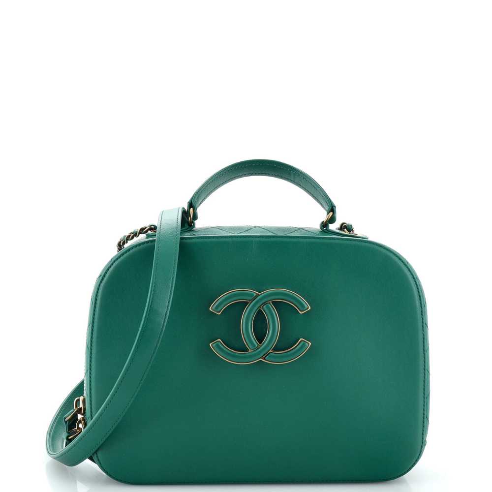 CHANEL Coco Curve Vanity Case Calfskin and Quilte… - image 1