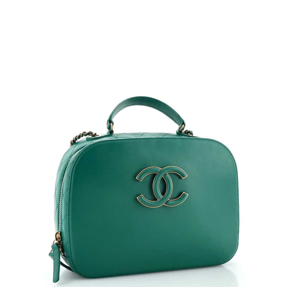 CHANEL Coco Curve Vanity Case Calfskin and Quilte… - image 3