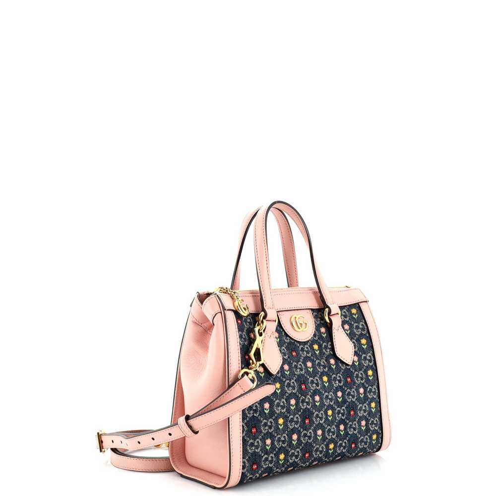 GUCCI Ophidia Top Handle Tote Printed GG Denim Sm… - image 2