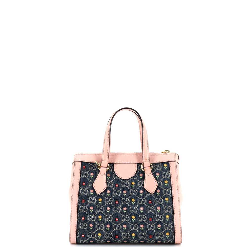 GUCCI Ophidia Top Handle Tote Printed GG Denim Sm… - image 3