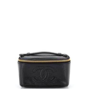 CHANEL Vintage Timeless Cosmetic Case Caviar Small