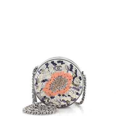 CHANEL Round Clutch with Chain Sequins Mini