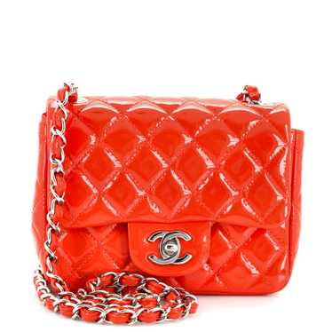 CHANEL Square Classic Single Flap Bag Quilted Pate
