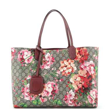 GUCCI Reversible Tote Blooms GG Print Leather Medi