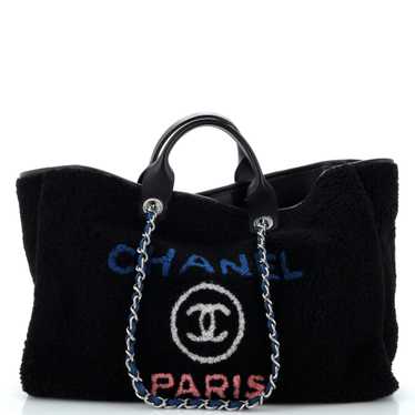 CHANEL Deauville Tote Shearling Large