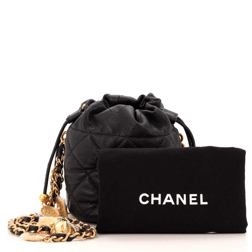 CHANEL Medallion Charms Drawstring Bucket Bag Qui… - image 2