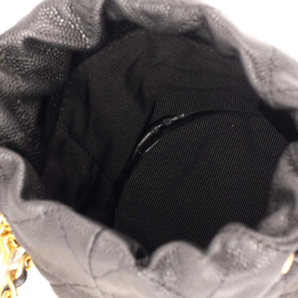 CHANEL Medallion Charms Drawstring Bucket Bag Qui… - image 6