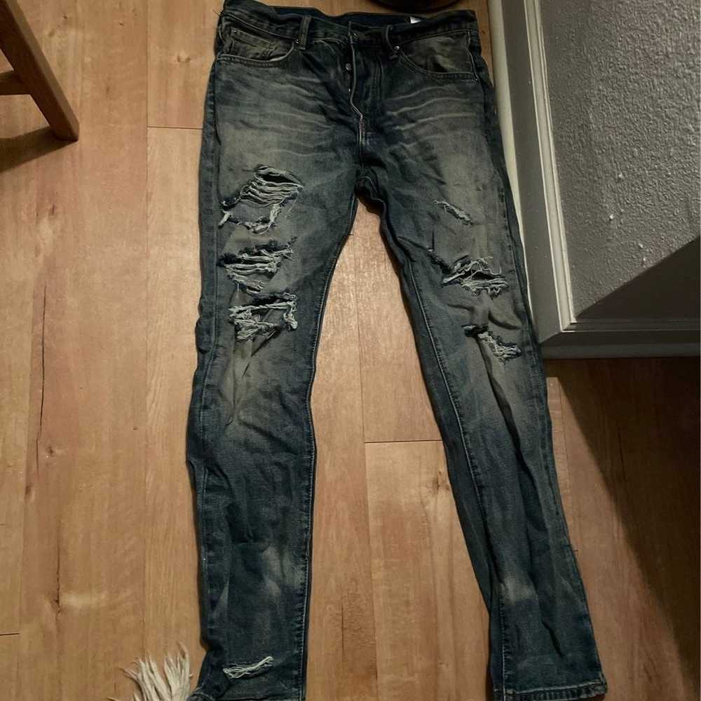 mnml denim ripped jeans - image 1