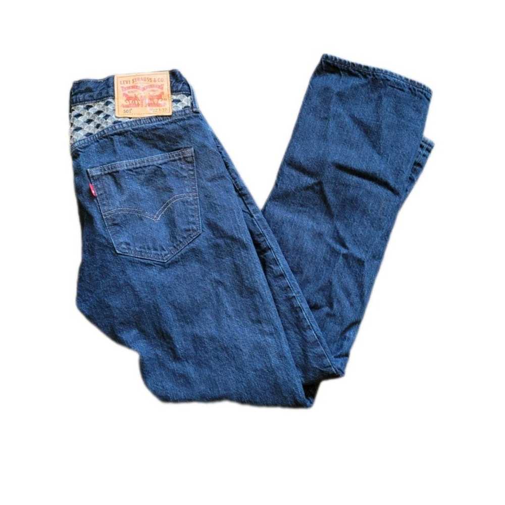 Levi’s 501 Mens Y2k Embroidered Straight Jeans 32… - image 7