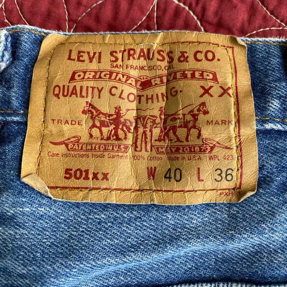 Vintage 90s Levi’s 501 XX Jeans Denim Size 40 x 3… - image 4