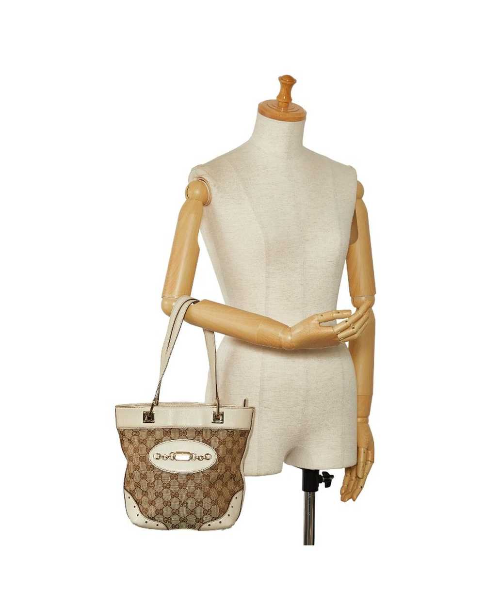 Gucci Canvas Tote Bag in Brown with Signature GG … - image 10