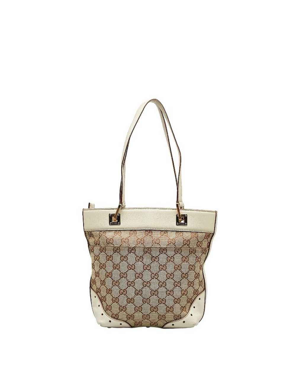 Gucci Canvas Tote Bag in Brown with Signature GG … - image 3