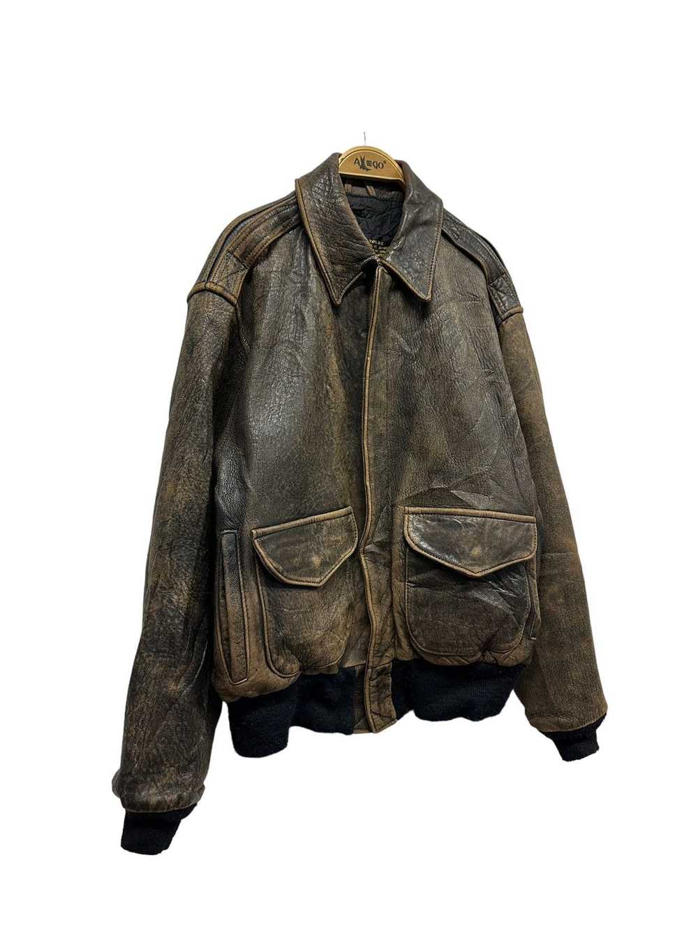 A2 Flyers Leather × Avirex Varsity Jacket × Vinta… - image 2