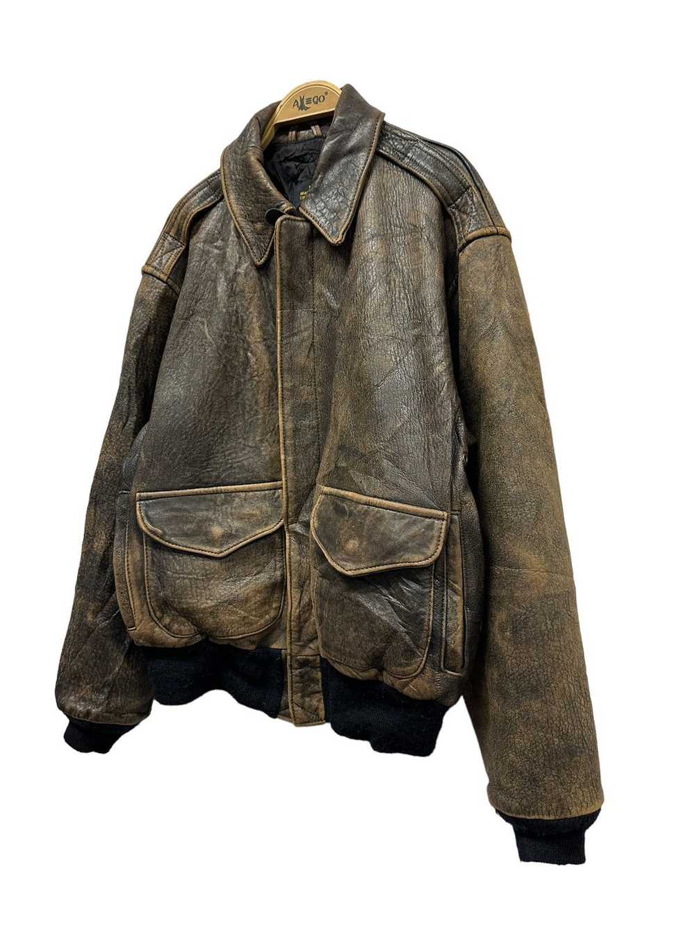 A2 Flyers Leather × Avirex Varsity Jacket × Vinta… - image 3