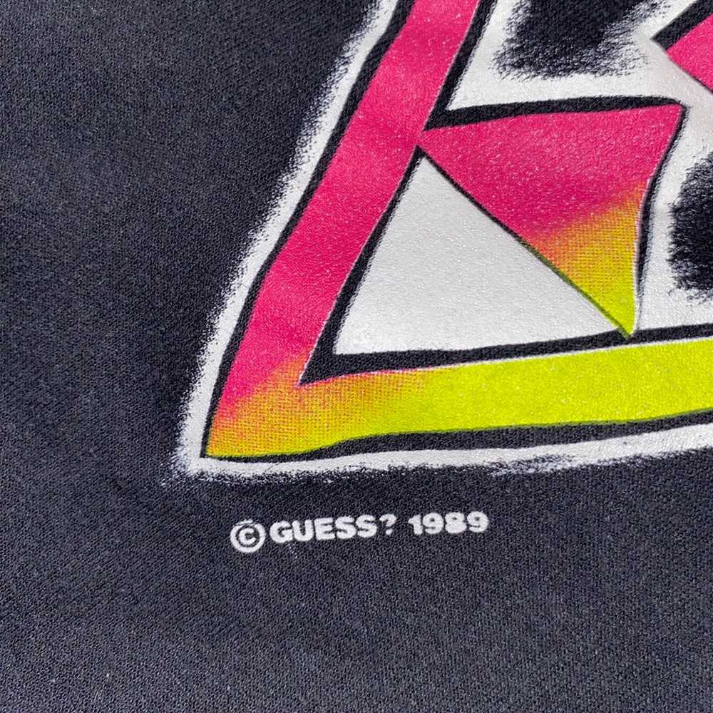 Vintage 1989 Guess Large Triangle Sweatshirt Crew… - image 5
