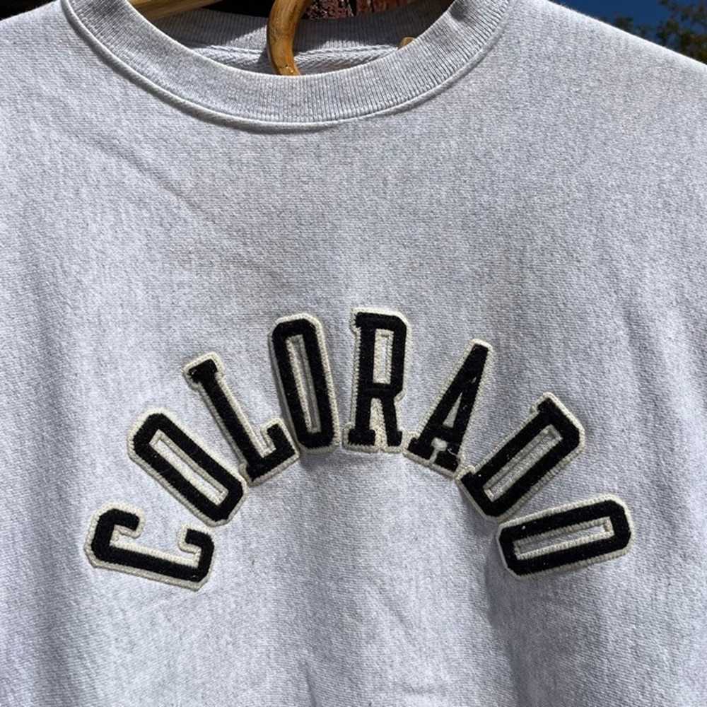 Vintage Champion Reverse Weave Colorado Crewneck … - image 2