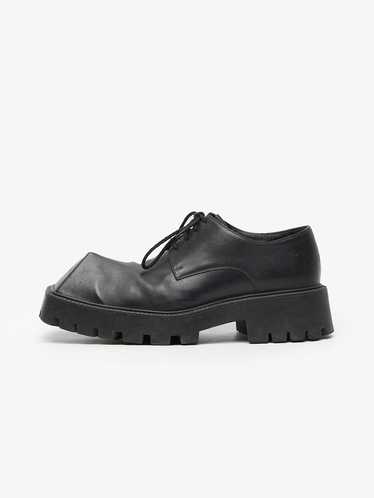 Balenciaga Black Rhino Leather Derby Shoes